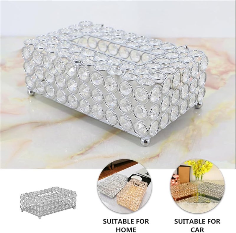 Elegant Tissue Box Cover Storage Container for Home Office Vehicle Decorative Napkin Case - Image 4